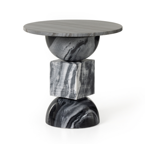 Neda End Table - Ebony Mable