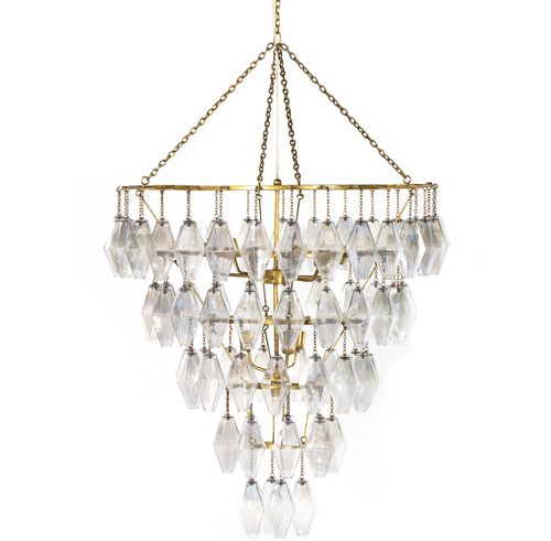 Adeline Large Round Chandelier - Gold Leaf